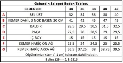 Balins Kadın Gabardin Salopet Bej 34