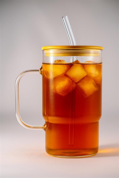 Bambu Kapaklı Isıya Dayanıklı Cam Bardak | 1000ml Şeffaf Mug + Cam Pipet | Sıcak & Soğuk İçecekler için Şık Minimalist Tasarım | Kahve, Çay, Smoothie, Buzlu İçecekler İçin İdeal