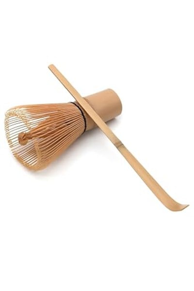 Bambu Matcha Çayı Karıştırıcı Fırça ve Kaşık Bamboo Whisk Köpürtücü cin552