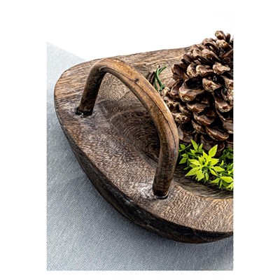 Bambum Bavola - Kulplu Tepsi Oval Büyük