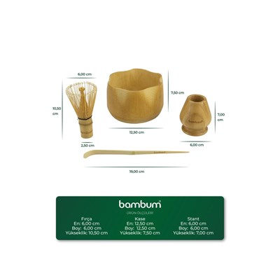 Bambum Cashi 4 Parça Matcha Çayı Seti