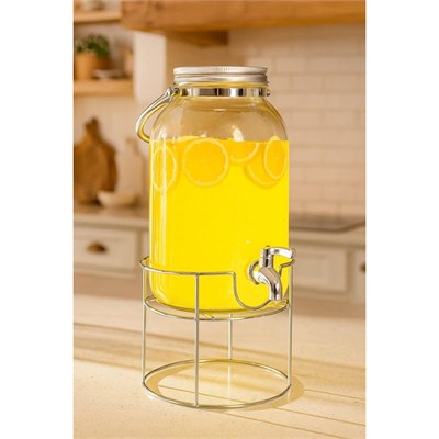 Bambum Crystal Metal Standlı Cam Sebil 3.5l