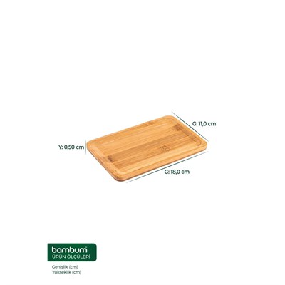 Bambum Emmy - Dikdörtgen Tabak 18 Cm