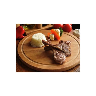 Bambum Errica - Yuvarlak Sunum Tabağı - Kesme Tahtası - Pizza Tahtası
