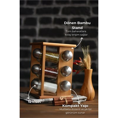 Bambum Fontina 12 Li Baharatlık Takımı 13 Parça