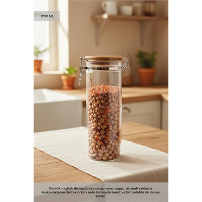 Bambum Mada Kilitli Cam Saklama Kabi 26 Cm
