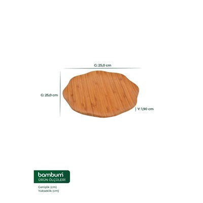 Bambum Pappi Çiçek Tabak 25 Cm