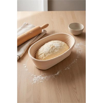 Bambum Puder - Ekmek Mayalama Sepeti Oval 24 Cm