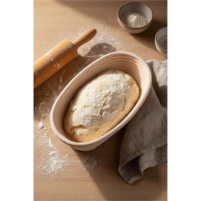 Bambum Puder - Ekmek Mayalama Sepeti Oval 24 Cm