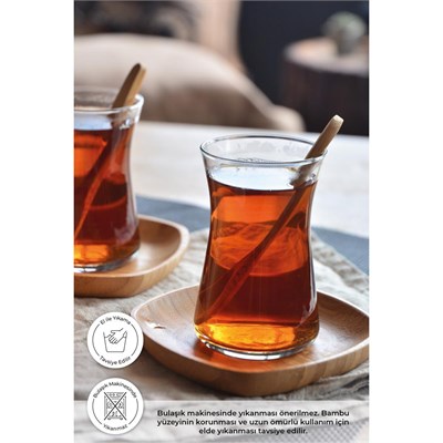 Bambum Silva - 6lı Kare Çay Tabağı