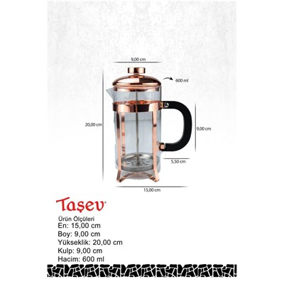 Bambum Taşev Holmes French Press Set 600 Ml