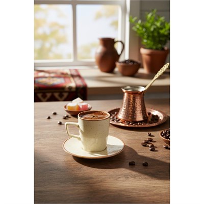 Bambum Telve 2li Kahve Fincan Takımı Sarı