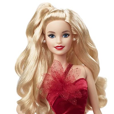 Barbie 2022 Mutlu Yıllar Bebeği (dalgalı sarı saçlı), bebek standı, 6 yaş ve üzeri HBY03