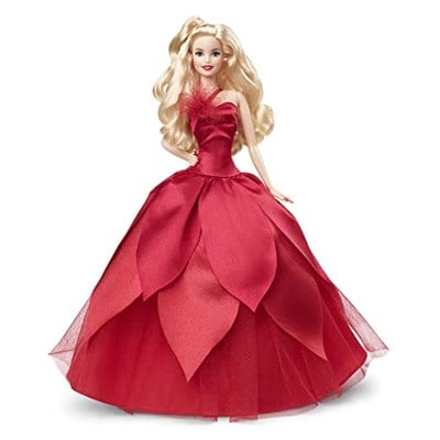 Barbie 2022 Mutlu Yıllar Bebeği (dalgalı sarı saçlı), bebek standı, 6 yaş ve üzeri HBY03