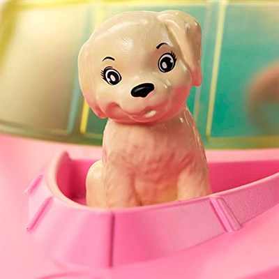 Barbie Bebek ve Teknesi Barbie Bebek ve Teknesi, Oyuncak Köpek ve Aksesuarlar İle Suda Yüzer, 3-7 Yaş Arası İçin GRG30 GRG30