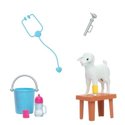 Barbie Çiftlik Veterineri Barbie 65. Yıl Dönümü Kariyer Koleksiyonu Çiftlik Veterineri bebek ve kulakları hareket eden kuzu dahil 10 aksesuar HRG - Seçenekler: Çiftlik Veteriner, Astronot, Pop yıldızı