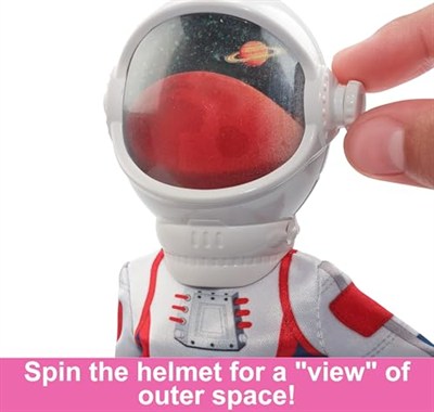 Barbie Deluxe Kariyer Bebek - Astronot Barbie Deluxe Kariyer Bebek - Astronot, tekerlekli keşif aracı ve uzay kaskı dahil 10 aksesuar HRG45