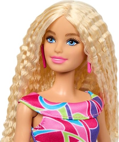 Barbie Fashionistas Doll #223 Sarışın Dalgalı Saçlı, Tamamen Saçtan Esinlenen Elbise ve Aksesuarlar, 65. Yıldönümü Koleksiyonluk Moda Bebek