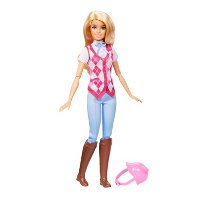 Barbie Gizemleri, Büyük At Kovalamacası dizisinden Barbie Malibu bebek ve aksesuarlar, çıkarılabilir binici kıyafeti ve kaskıyla bebek, HXJ38