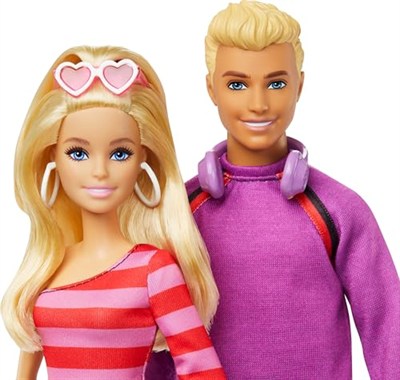 Barbie & Ken 65. Yıl 2li Parti Bebekler Barbie & Ken 65. Yıl 2li Parti Bebekler ve 6 aksesuarlı set, paten teması, 65. yıl dönümü HXK90