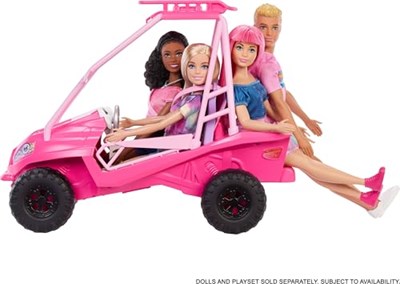 Barbie Mysteries: Beach Detectives oyun seti, oyuncak plaj arabası ve plaj sandalyesi ile havlu dahil 10dan fazla aksesuar, JFV68