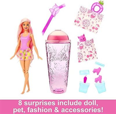 Barbie Pop Reveal Bebek Meyve Serisi Çilekli Limonatalı, 3 Yaş Ve Üzeri