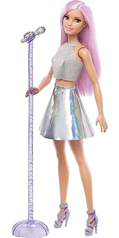 Barbie Pop Star Bebek ve Mikrofonu FXN98