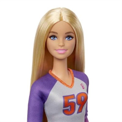 Barbie Sporcu Bebekler, üniforması ve topuyla Barbie Voleybolcu Bebek ile aksesuarları, HKT72