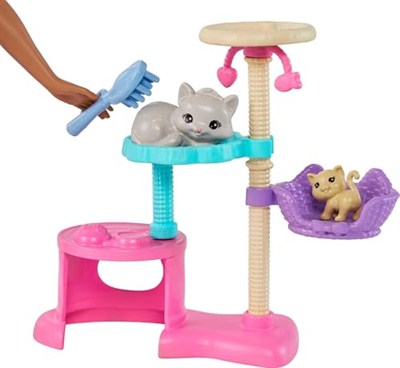 Barbie ve Yavru Kedileri Oyun Seti, 3 yaş ve üzeri, HHB70