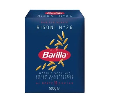 Barilla Arpa Şehriye (Risoni) 500 g. (3 paketi)