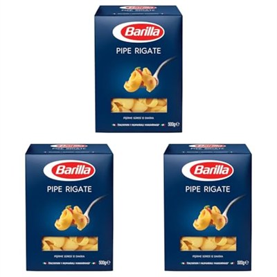 Barilla Mantı Makarna (Pipe Rigate) 500 g. 3lü paket