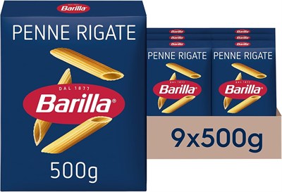 Barilla Penne Rigate (Kalem) Makarna 500 g. X 9