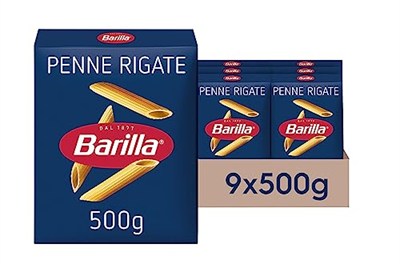 Barilla Penne Rigate (Kalem) Makarna 500 g. X 9