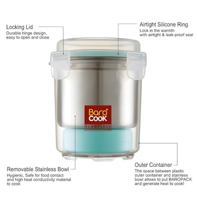 Barocook Isıtıcı Mug 360 ml Isıtıcı Mug, Unisex, Siyah, Tek Beden