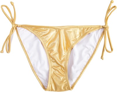 Basic Bikini Altı Yanları Bağlama Detaylı Dokulu Normal Bel