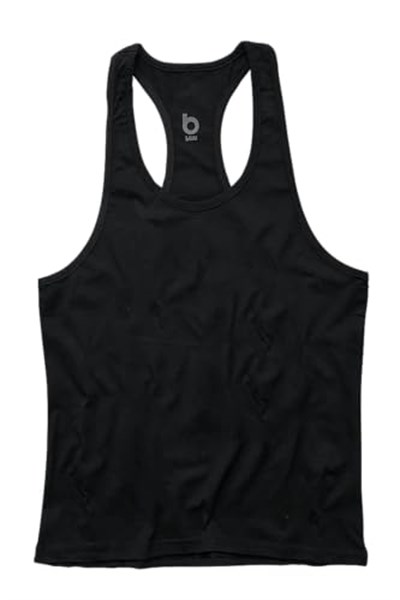 Basic Fitness Gym Tank Top Sporcu Atleti Siyah