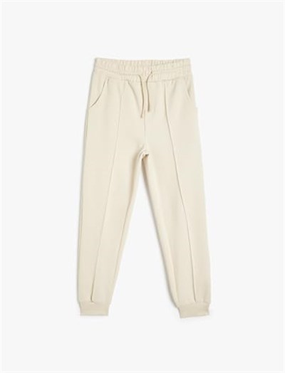 Basic Jogger Eşofman Altı Beli Bağlamalı Şardonlu