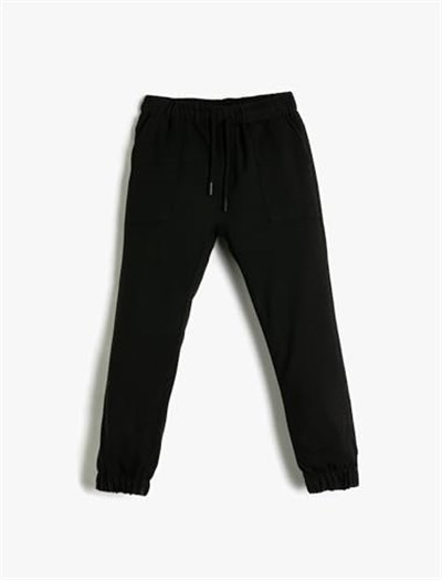 Basic Jogger Kargo Pantolon Beli Bağlamalı Cepli