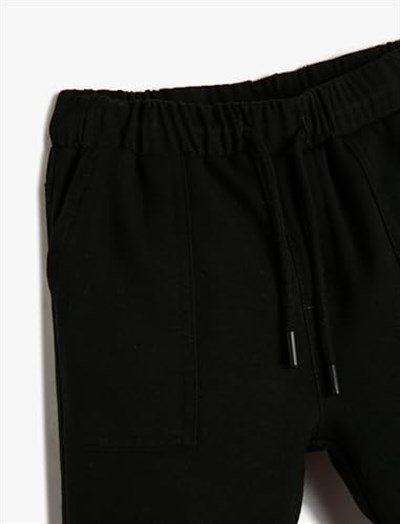 Basic Jogger Kargo Pantolon Beli Bağlamalı Cepli