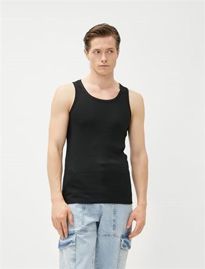 Basic Kolsuz Tişört Halter Yaka