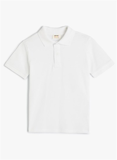 Basic Polo Yaka Tişört Kısa Kollu Pamuklu