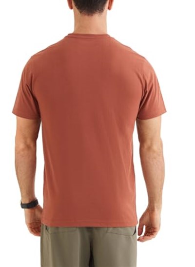 Basic Sm Logo Brushed Erkek Kahverengi Outdoor T-Shirt CS0282-229