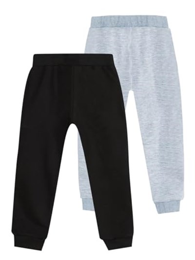 Basic Unisex Siyah-Gri Melanj 2li Eşofman Altı