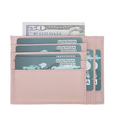 Bayelon Bouletta Zip Deri Kadın Fermuarlı Kartlık NU2 Pemb