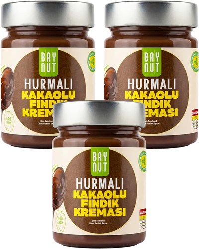 BayNut Hurmalı Kakaolu Fındık Kreması 320g | Katkısız, Glutensiz