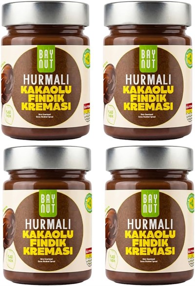 BayNut Hurmalı Kakaolu Fındık Kreması 320g | Katkısız, Glutensiz