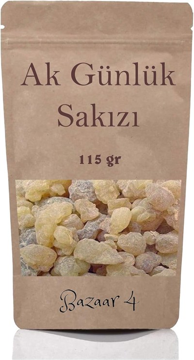 Bazaar 4 Akgünlük Sakızı Sığla Ağacı Reçine Günlük Bitkisi 115 Gr