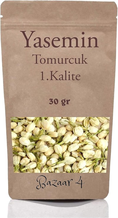 Bazaar 4 Yasemin Tomurcuk Çay Kurutulmuş Yasemin Çiçeği 30 Gr 1.Kalite Taze Yeni Mahsül