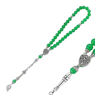 BD0000121 Doğaltaş Metal Püsküllü Aventurin Taşlı Tesbih