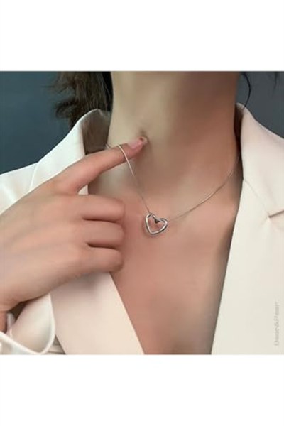 BearPear Kalpli Loop Kolye Paslanmaz Çelik Kadın Kolye